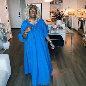 Mara Hoffman Salma Drawstring A-Line Maxi Dress | Size 2x